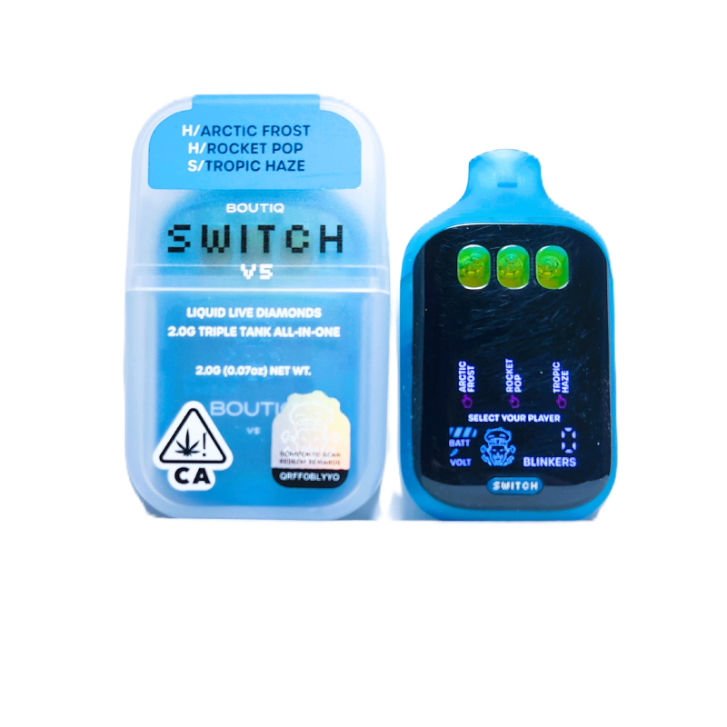 BOUTIQ Switch V5 – Arctic Frost (Hybrid) | Rocket Pop (Hybrid) | Tropic Haze (Sativa) 2g