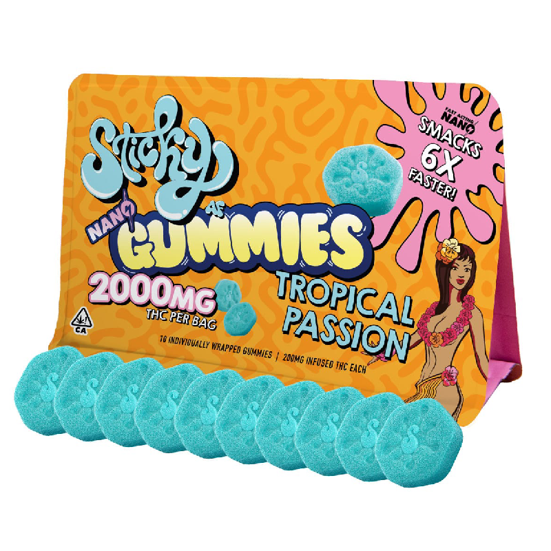 Sticky Nano Gummies – Tropical Passion [10pk] (2000mg)