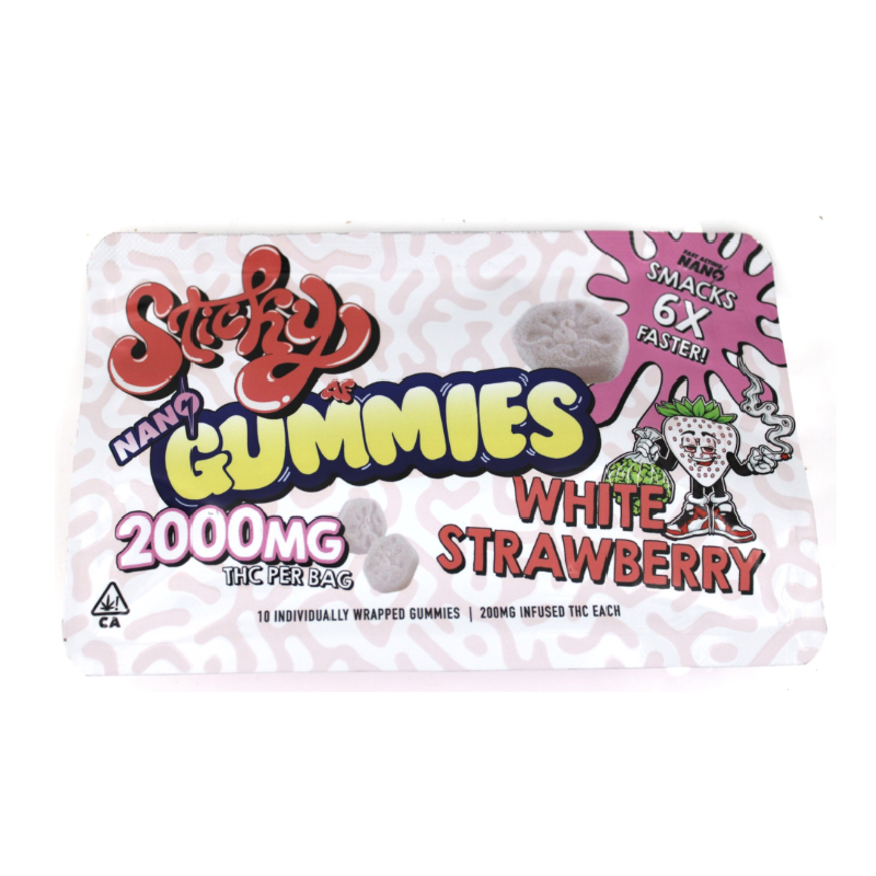 Sticky Nano Gummies – White Strawberry [10pk] (2000mg)